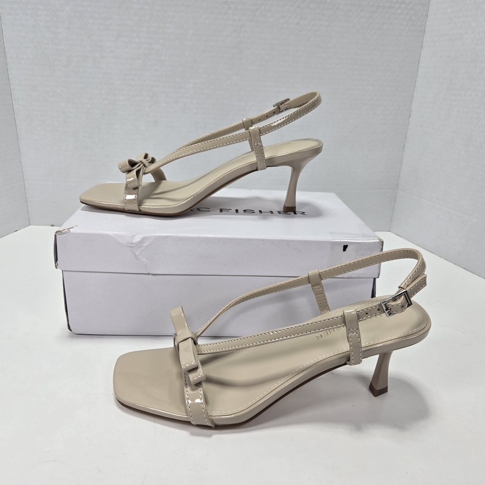 Marc Fisher Danzy Light Natural Beige Slingback Kitten Heels Women's Size 7M - Picture 3 of 9